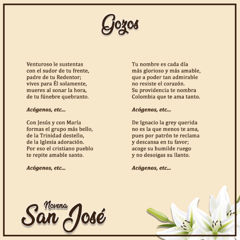Novena San José - Gozos 02